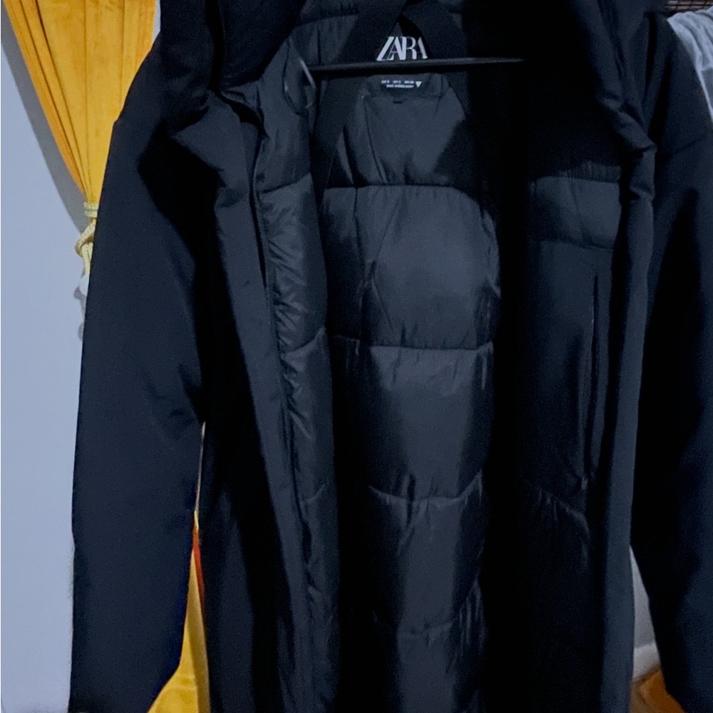 Zara Women's Midnight Black Puffer Coat